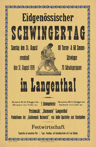 Eidgenössischer Schwingertag, in Langenthal