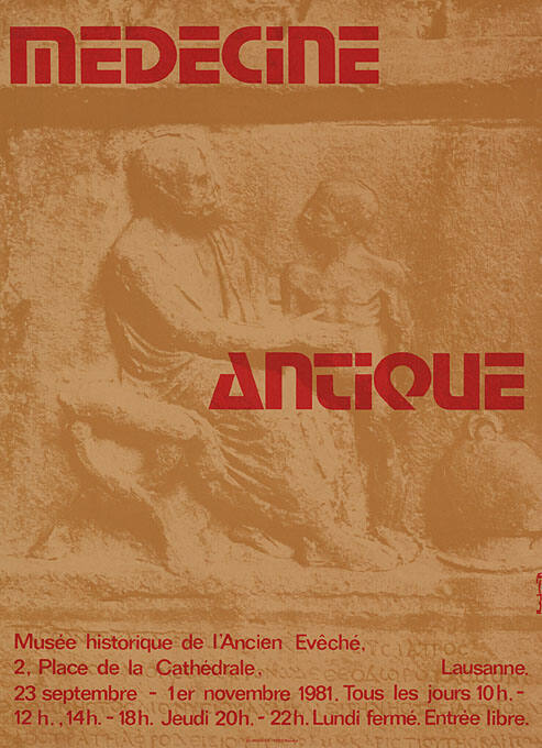 Médecine Antique, Musée historique de l’Ancien Evêché Lausanne
