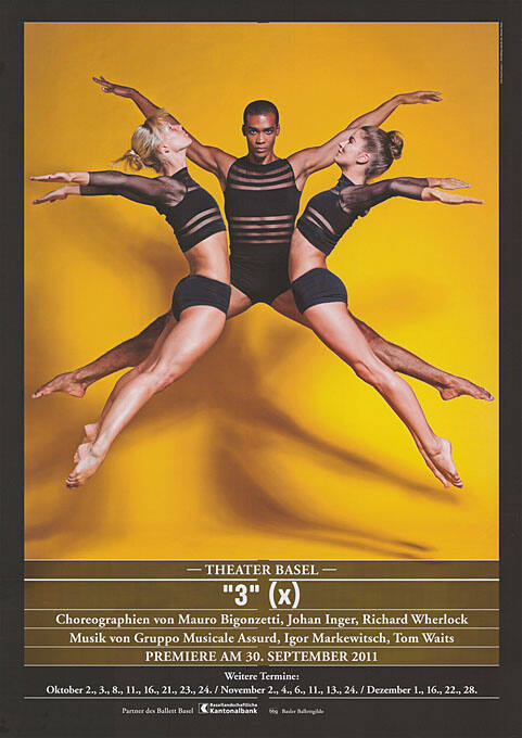 “3” (x), Mauro Bigonzetti, Johan Inger, Richard Wherlock, Theater Basel