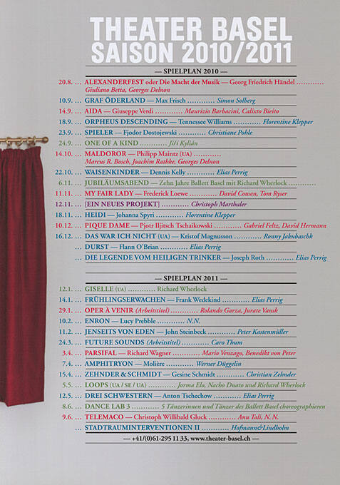 Theater Basel, Saison 2010/2011