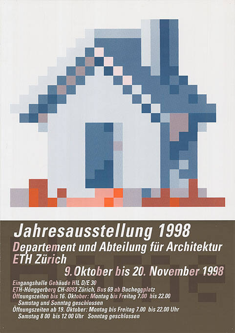 Jahresausstellung 1998, Departement und Abteilung für Architektur ETH Zürich, ETH-Hönggerberg HIL D/E 30