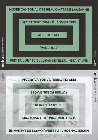 Accrochage, Julian Charrière, Musée Cantonal des Beaux-Arts de Lausanne