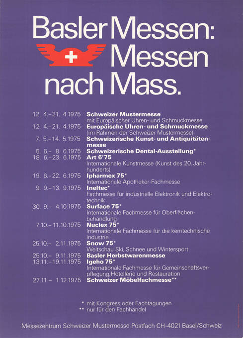 Basler Messen: Messen nach Mass.