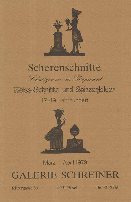 Scherenschnitte, Galerie Schreiner, Basel