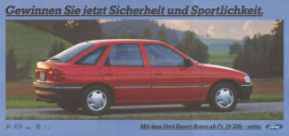 Gewinnen Sie jetzt Sicherheit und Sportlichkeit. Mit dem Ford Escort Bravo