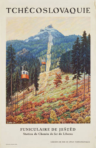 Tschécoslovaquie, Funiculaire de Ještěd, Station de Chemin de fer de Liberec