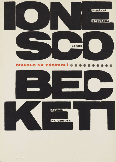 Ionesco, Beckett, Čekání na Godota, Divadlo na zábradlí