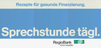 Rezepte für gesunde Finanzierung. Sprechstunde tägl. RegioBank