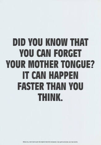 Did you know that you can forget your mother tongue? […]