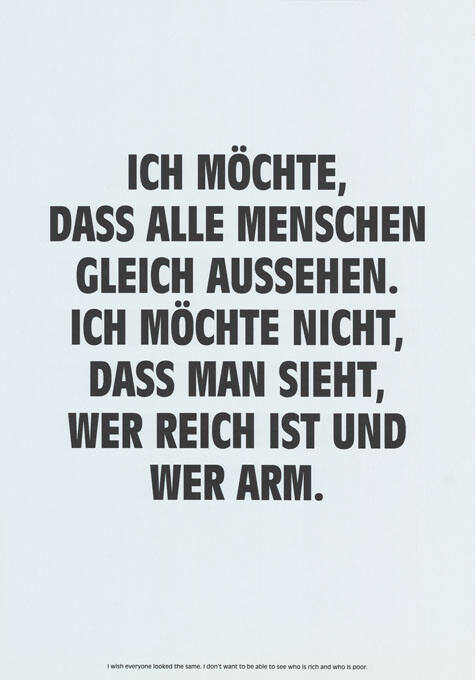 Ich möchte, dass alle Menschen gleich aussehen […]