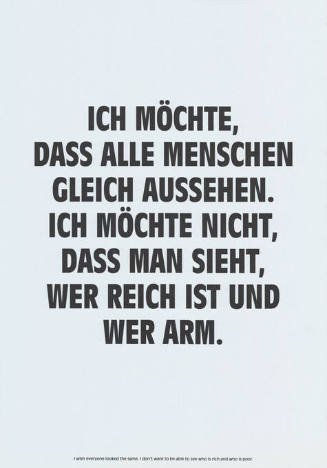 Ich möchte, dass alle Menschen gleich aussehen […]