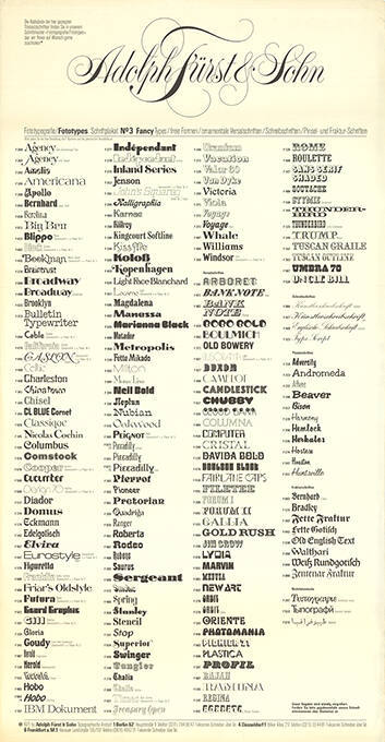 Adolph Fürst & Sohn, Typografische Anstalt, Berlin und Düsseldorf