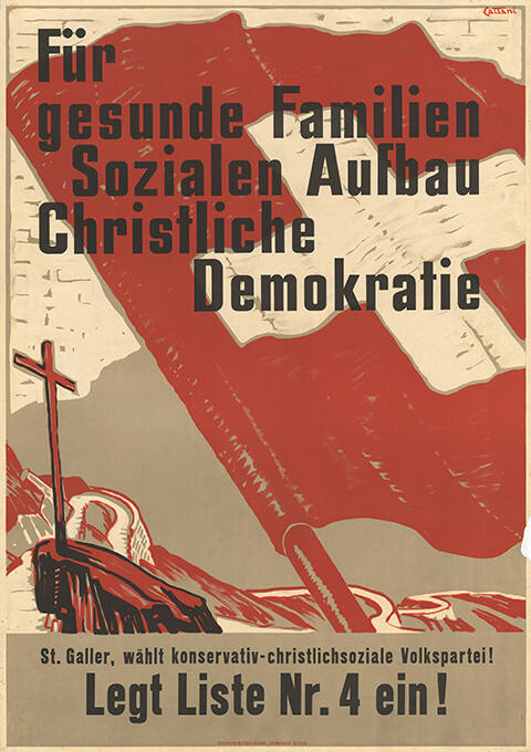 Für gesunde Familien, Sozialen Aufbau, Christliche Demokratie, Legt Liste Nr. 4 ein!