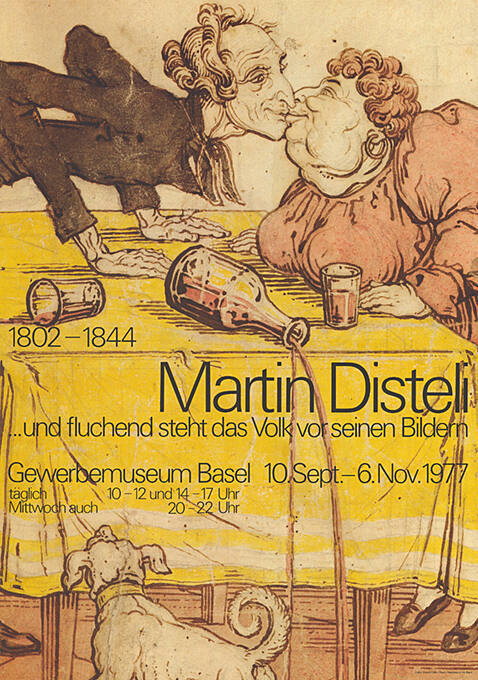 Martin Disteli, …und fluchend steht das Volk vor seinen Bildern, Gewerbemuseum Basel