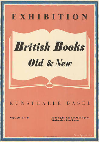Exhibition, British Books, Old & New, Kunsthalle Basel