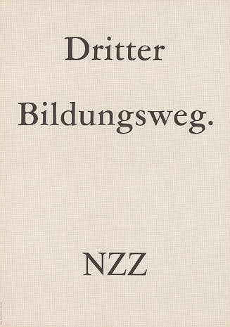 Dritter Bildungsweg. NZZ