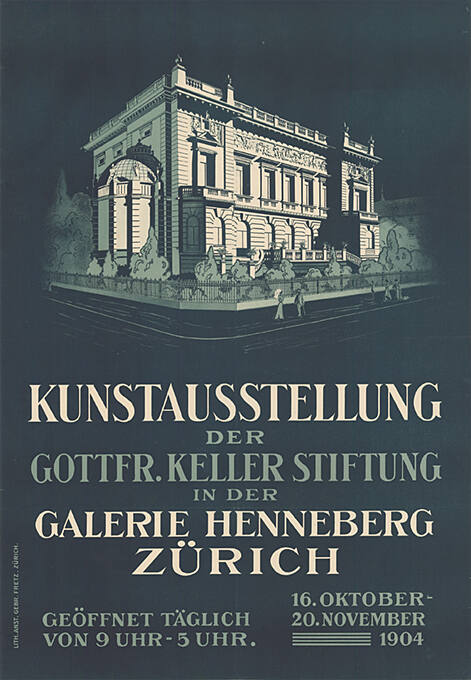 Kunstausstellung der Gottfried Keller Stiftung, Galerie Henneberg, Zürich