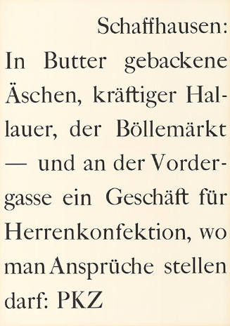 Schaffhausen: […] PKZ