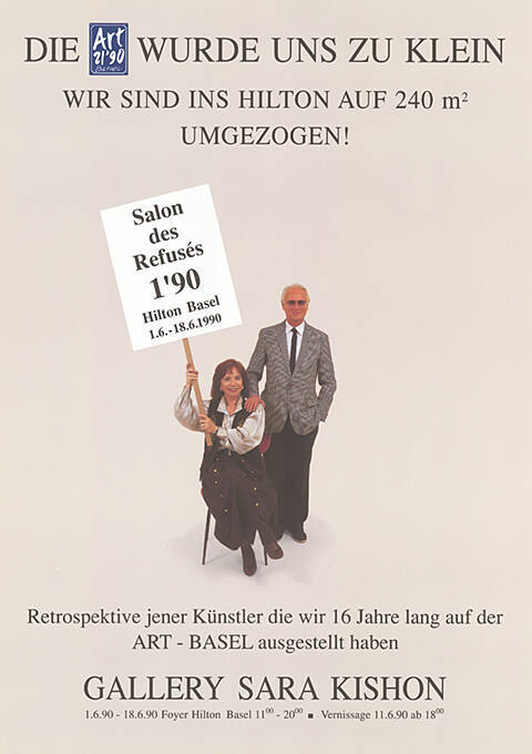 Die Art 21’90 wurde uns zu klein, Salon des Refusés 1’90, Gallery Sara Kishon