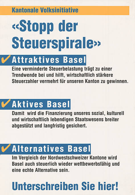 Kantonale Initiative «Stopp der Steuerspirale»