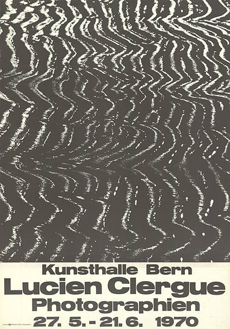 Lucien Clergue, Photographien, Kunsthalle Bern