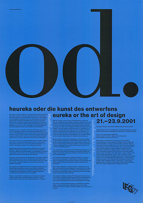 Od. Heureka oder die Kunst des Entwerfens, IFG Ulm