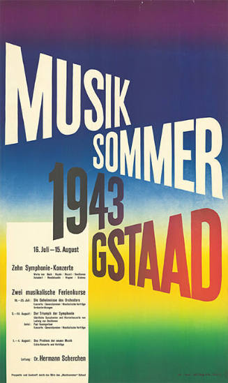 Musiksommer 1943, Gstaad