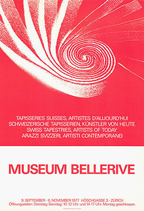 Schweizerische Tapisserien, Künstler von heute, Museum Bellerive