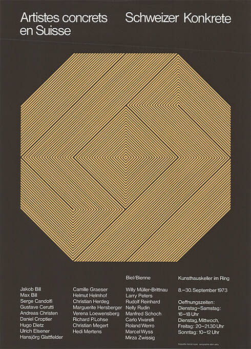 Artists concrets en Suisse, Schweizer Konkrete, Kunsthauskeller im Ring, Biel/Bienne