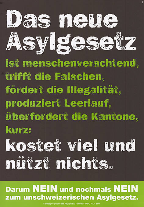 Kampagne gegen das Asylgesetz, Bern