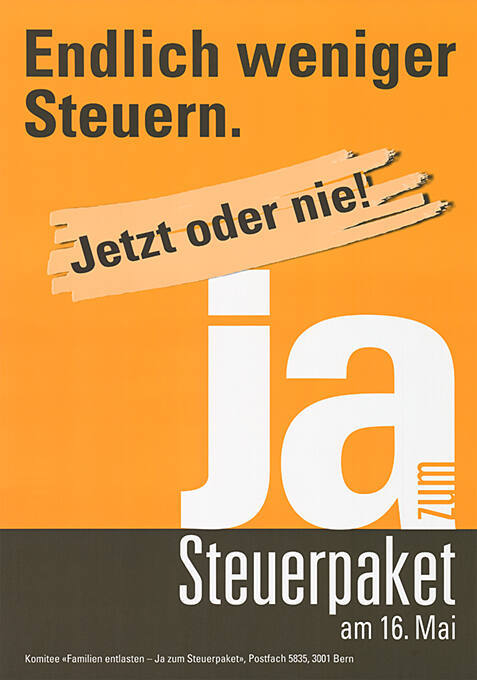 Komitee «Familien entlasten – Ja zum Steuerpaket», Bern