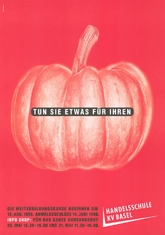 Tun Sie etwas für Ihren [Kürbis], Handelsschule KV Basel