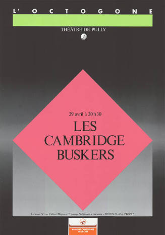 Les Cambridge Buskers, L’Octogone, Théâtre de Pully