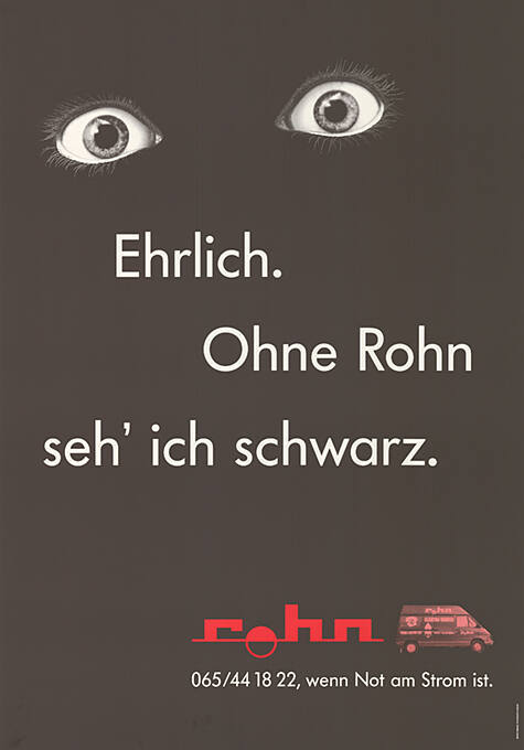 Ehrlich. Ohne Rohn seh' ich schwarz. Rohn