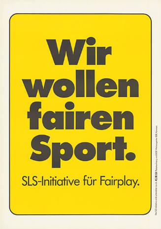 Wir wollen fairen Sport. SLS-Inititative für Fairplay.