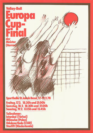Volley-Ball, Europa Cup-Final der Meister (Herren), Sporthalle St. Jakob Basel