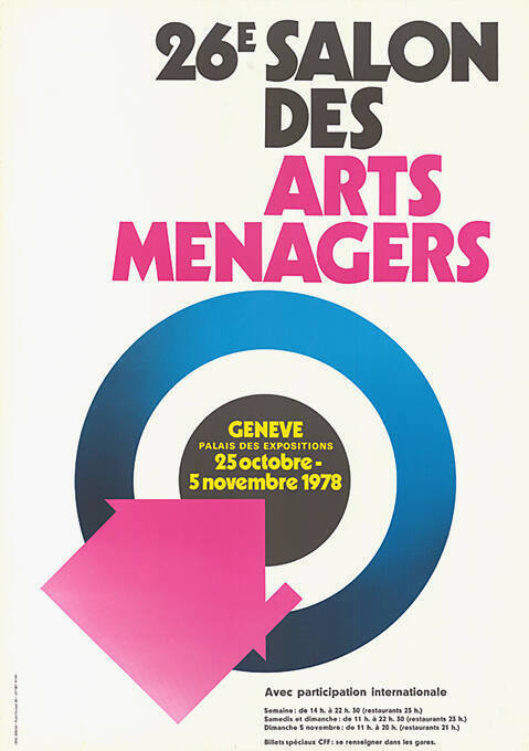 26ᵉ Salon des arts ménagers, Palais des Expositions, Genève