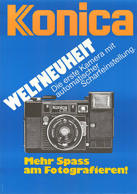 Konica, Weltneuheit, Mehr Spass am Fotografieren!