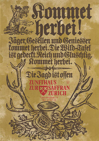 Kommet herbei! Zunfthaus zur Saffran, Zürich