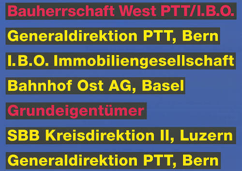 Bauherrschaft West PTT/I.B. […]