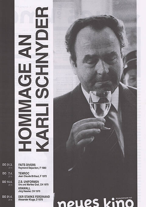 Hommage an Karli Schnyder, Neues Kino