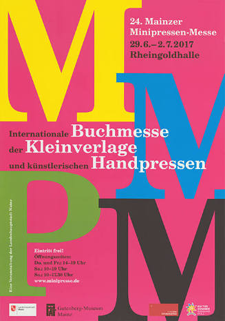24. Mainzer Minipressen-Messe, Internationale Buchmesse der Kleinverlage und künstlerischen Handpressen