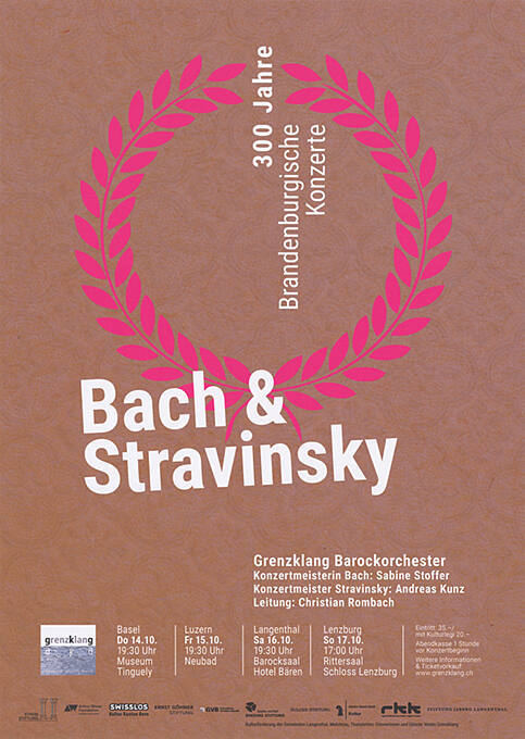Bach & Stravinsky, 300 Jahre Brandenburgische Konzerte, Grenzklang Barockorchester