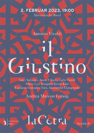 Il Giustino, La Cetra, Martinskirche Basel