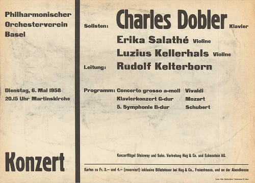 Philharmonischer Orchesterverein Basel, Konzert