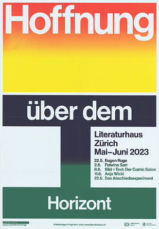 Hoffnung über dem Horizont, Literaturhaus Zürich