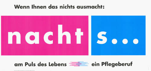 Nachts…, Wenn Ihnen das nichts ausmacht, am Puls des Lebens – ein Pflegeberuf