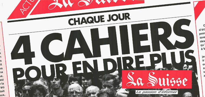Chaque jour 4 Cahiers pour en dire plus, La Suisse