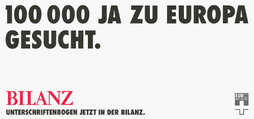 100000 Ja zu Europa gesucht. Bilanz