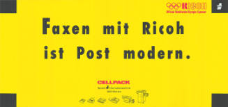 Faxen mit Ricoh ist Post modern. Cellpack